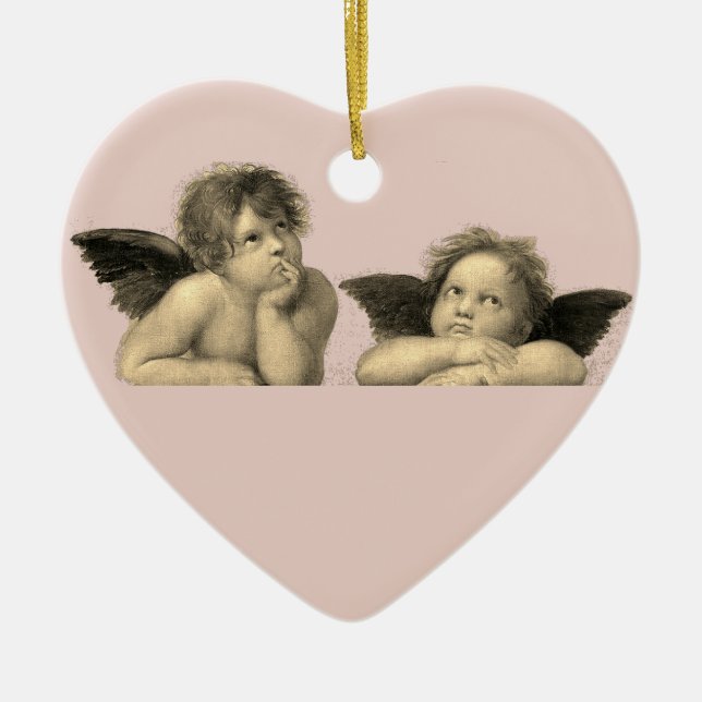 Angels Engel – Madonna Sixtina – Raphael – Raffael Julgransprydnad Keramik (Framsidan)