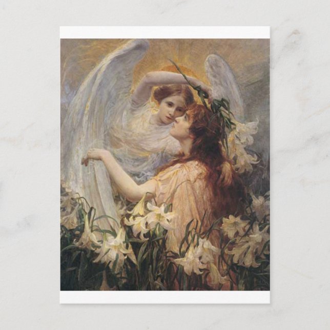 *Angels meddelande* av George Hillyard Swinstead Vykort (Framsida)