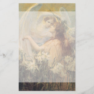 Angels meddelande av George Swinstead, Vintage Art Brevpapper