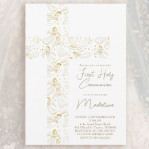 angels pattern cross First Holy Communion