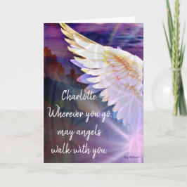 Angels With You Angel Name Folded Blank Greeting Kort