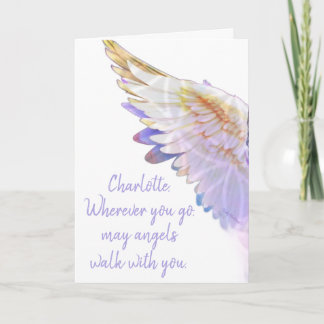 Angels With You Angel Name Lavender Gold Wing Kort