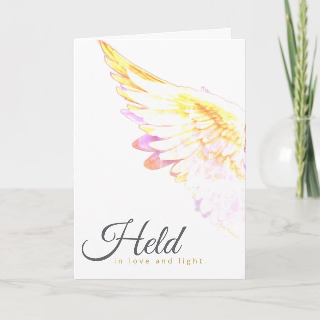 Angels With You - Yellow Wing – Held in Love Light Kort (Framsida)