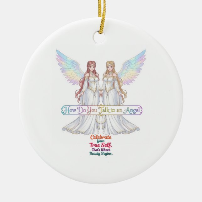 Ängelsamling Julgransprydnad Keramik (Framsidan)