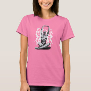 Ängelsitta med korsat ben tee shirt