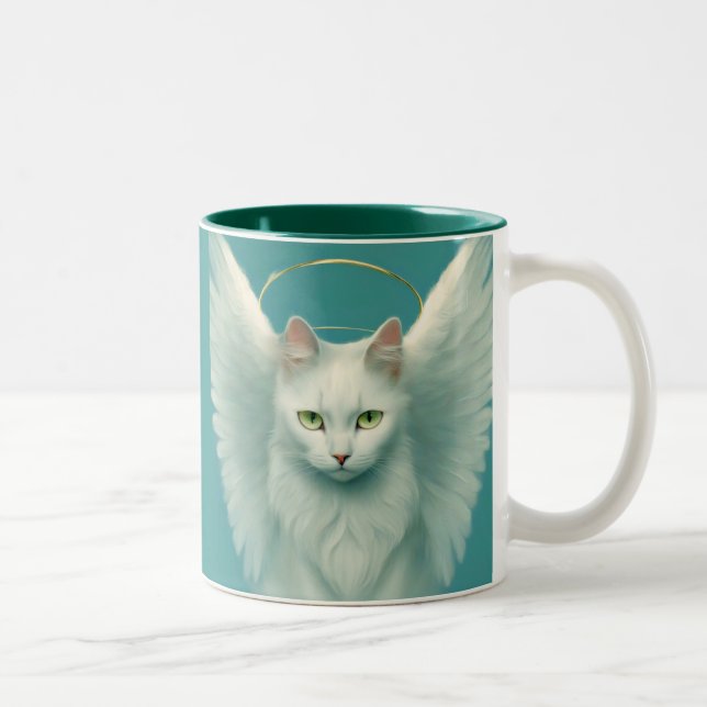 ängelsk katt Två-Tonad mugg (Höger)