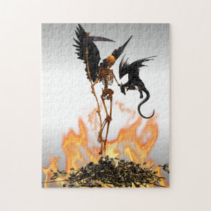 Ängelskelett Goth-drake Pussel