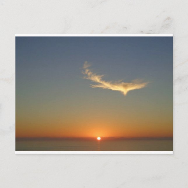 ängelsolnedgång vykort (Framsida)