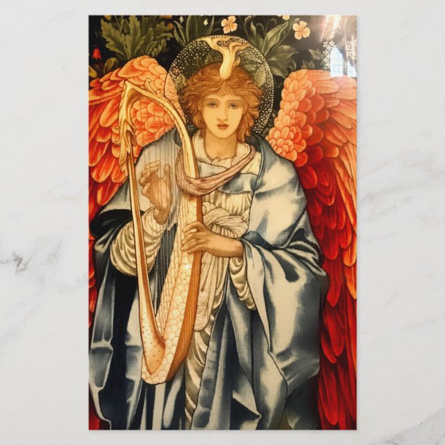 “Ängeltapet” av Edward Burne Jones Brevpapper (Framsida)