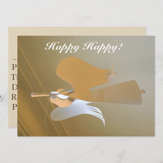 Ängeltrumpeter Inbjudningar (Fram/baksida)