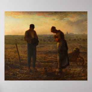 Angelus av Jean-Francois Millet Poster