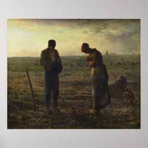 Angelus av Jean-François Millet Poster