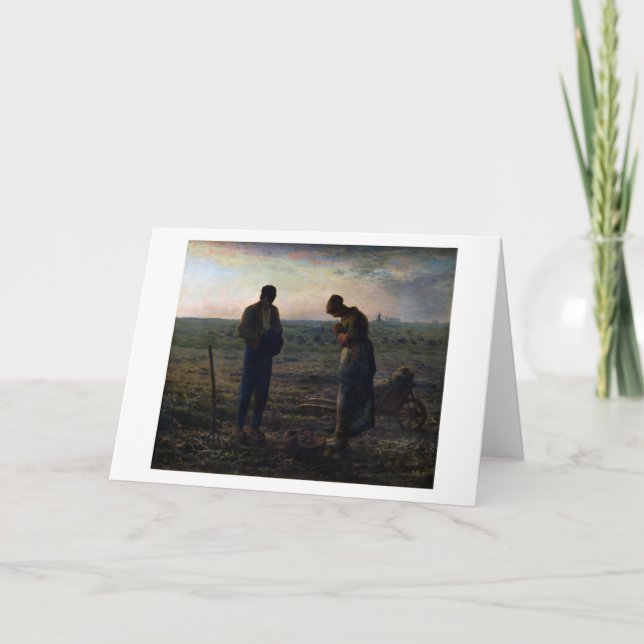 Angelus, Jean-Francois Millet, 1857-1859 Kort (Framsida)