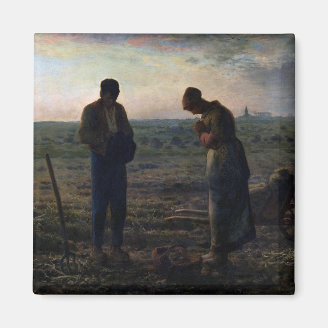 Angelus, Jean-Francois Millet, 1857-1859 Magnet (Framsidan)
