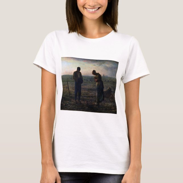 Angelus, Jean-Francois Millet, 1857-1859 T Shirt (Framsida)