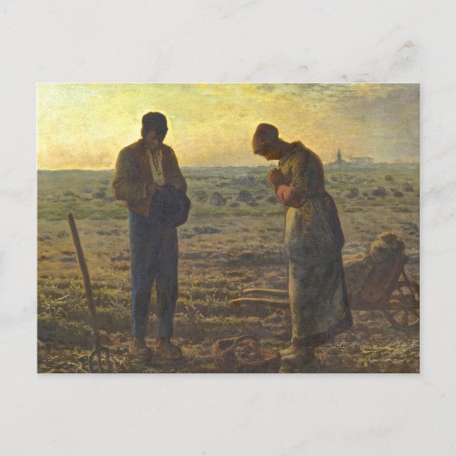 Angelus Jean Francois Millet Vykort (Framsida)