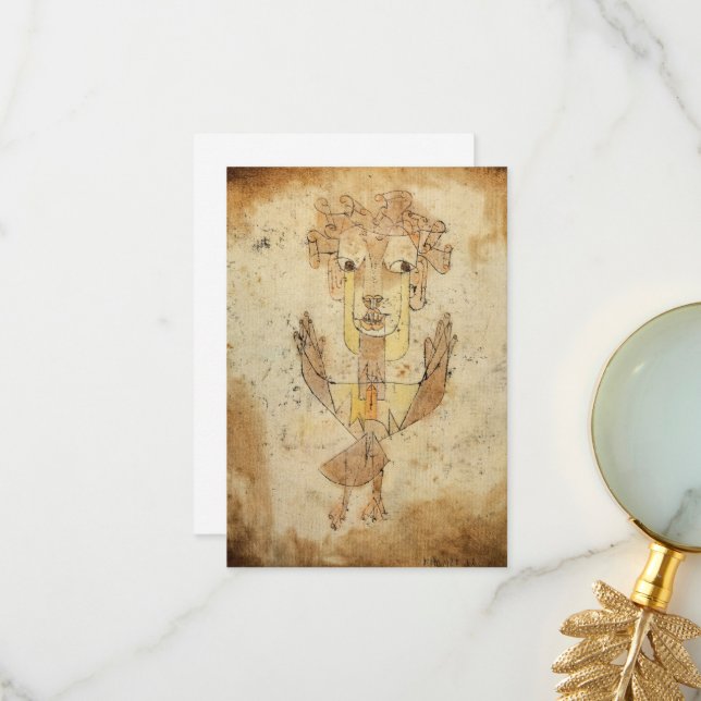 Angelus Novus av Paul Klee Tack Kort (Fram/Back In Situ)