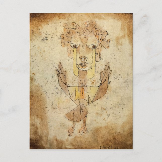 Angelus Novus av Paul Klee Vykort (Framsida)