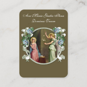 Angelus Prayer Annunciation of Angel Heliga Card Visitkort