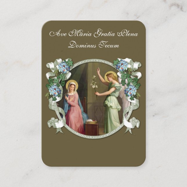 Angelus Prayer Annunciation of Angel Heliga Card Visitkort (Framsida)