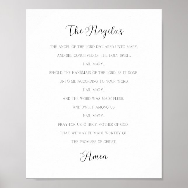 Angelus Prayer Poster (Framsidan)