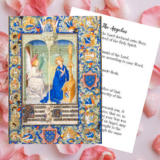 Angelus Virgin Mary Annunciation Catholic Prayer Anteckningskort