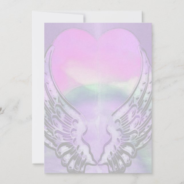 Ängelvingar Inbjudningar (Baksida)