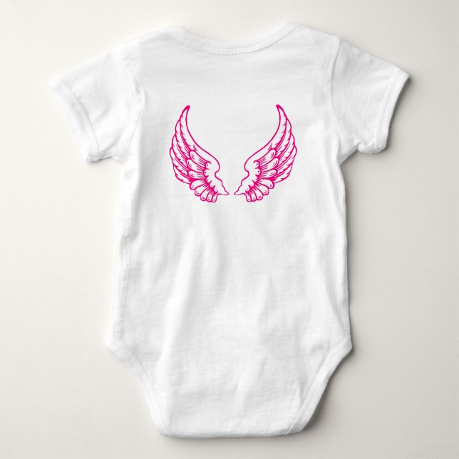 Ängelvingar Rosa Babybodys Tee Shirt (Baksida)