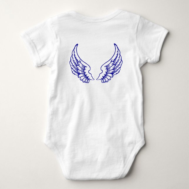 Ängelvinge Babyblus Blå T-shirt (Baksida)