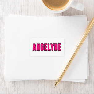 Angelyne namn adressetikett