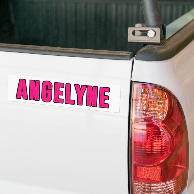 Angelyne namn bildekal (På lastbil)