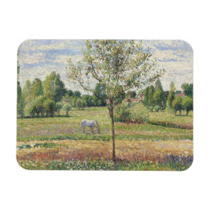 Ängen med grått sto, Eragny, Oljemålning Magnet