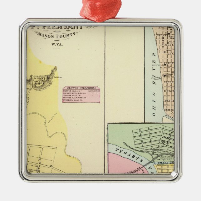 Angenäm halv liter, West Virginia Julgransprydnad Metall (Framsidan)