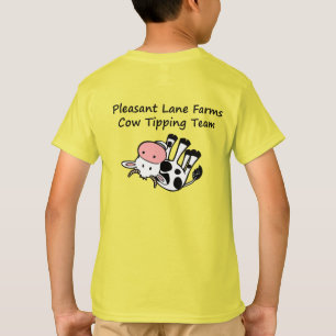 Angenäm Lanelantgårdko som tippar laget T-shirt