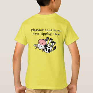 Angenäm Lanelantgårdko som tippar laget T-shirt