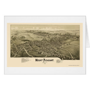 Angenäm montering, panorama- karta för PA - 1900 Hälsningskort
