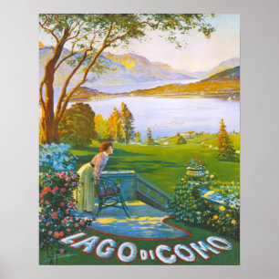 Angenäm sjöComo italien Poster