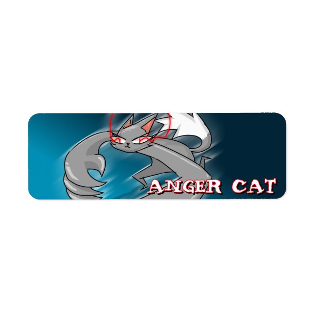 ANGER CAT RETURADRESS ETIKETT (Framsidan)