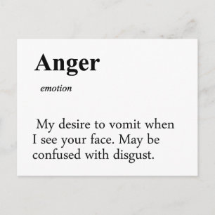 Anger definition vykort