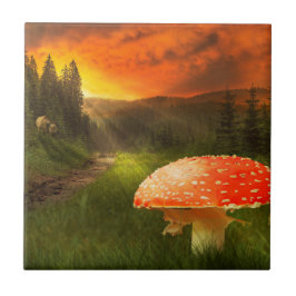 Anger Hösten Sol. Kakelplatta