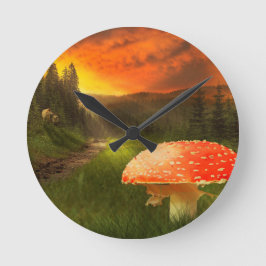 Anger Hösten Sol. Rund Klocka