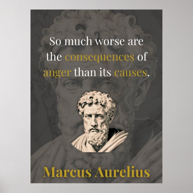 Anger Hurts You Most: Marcus Aurelius on Restraint Poster (Framsidan)