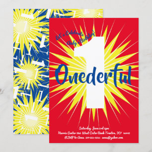 Ångerbjudande Toppen Hero 1:a födelsedag Cute-inbj Inbjudningar
