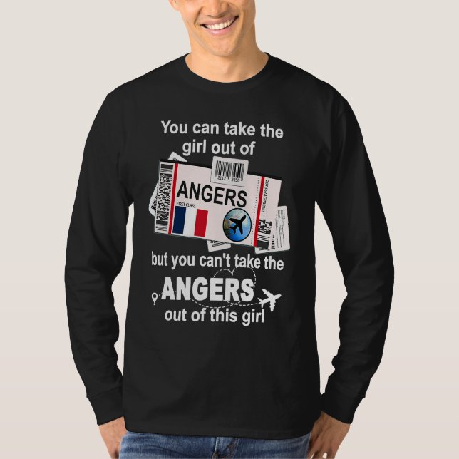 Angers Boarding Pass  Angers Girl  Angers T Shirt (Framsida)