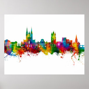 Angers Frankrike Skyline Poster