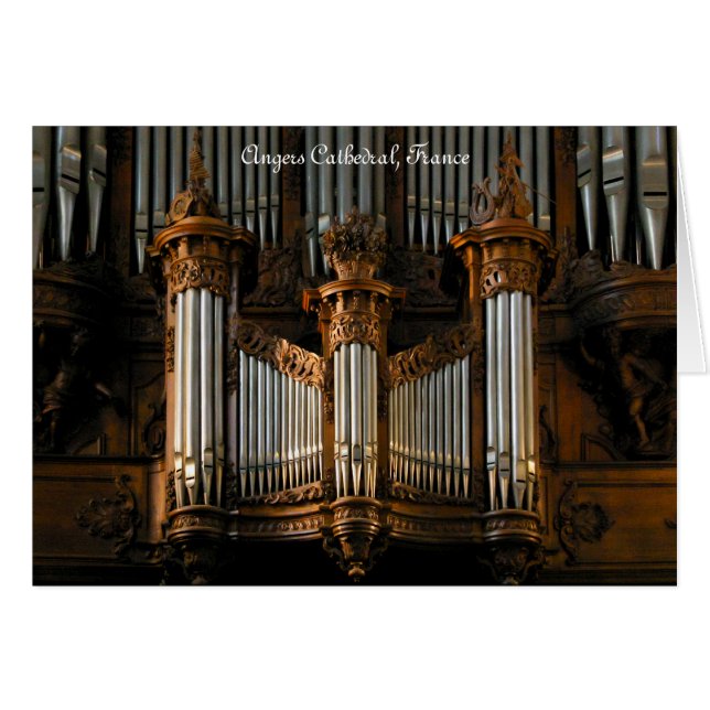 Angers orgel, Frankrike Hälsningskort (Framsidan Horizontal)
