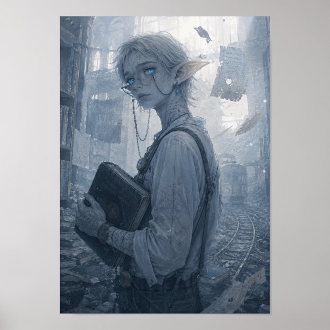Ångest / Arkivarie / Biblioteksaffisch Poster (Framsidan)