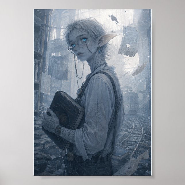 Ångest / Arkivarie / Biblioteksaffisch Poster (Framsidan)