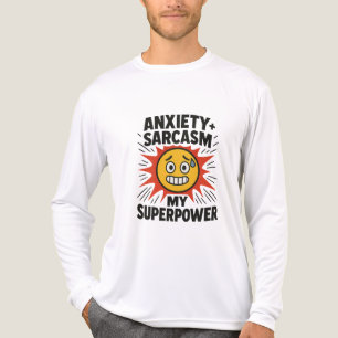 Ångest och Sarcasm Rollig Emoji T-Shirt – Min Supe