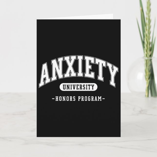 Ångest Universitets Utmärkelseprogram Rolig Mental Kort (Framsida)